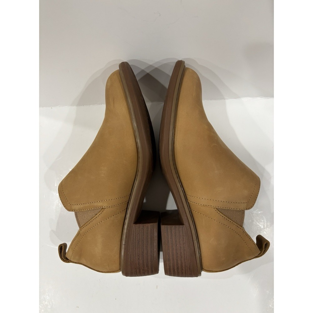 Alegria Women's Tan Leather Slip-On Ankle Booties Shoes Size 37.5 Slip Resistant - Picture 5 of 10